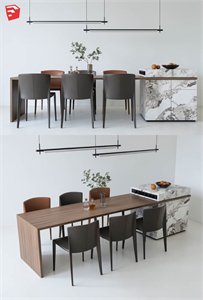 Dining Table Set Skp Files